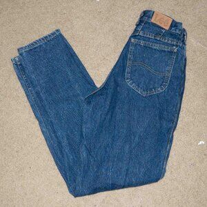 Vintage Dark Wash Rigid Straight Jeans